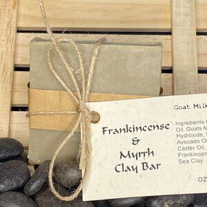 Frankincense & Myrrh Clay Goat Milk Soap Bar